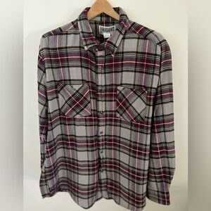 Vintage 90’s Haband Flannel Long Sleeve Button Shirt Plaid Men's Large